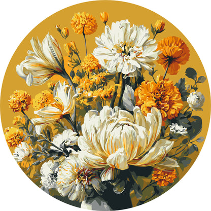 Runde Malen nach Zahlen Ø45 cm – Blumen. Sonniger Strauß OR 2006