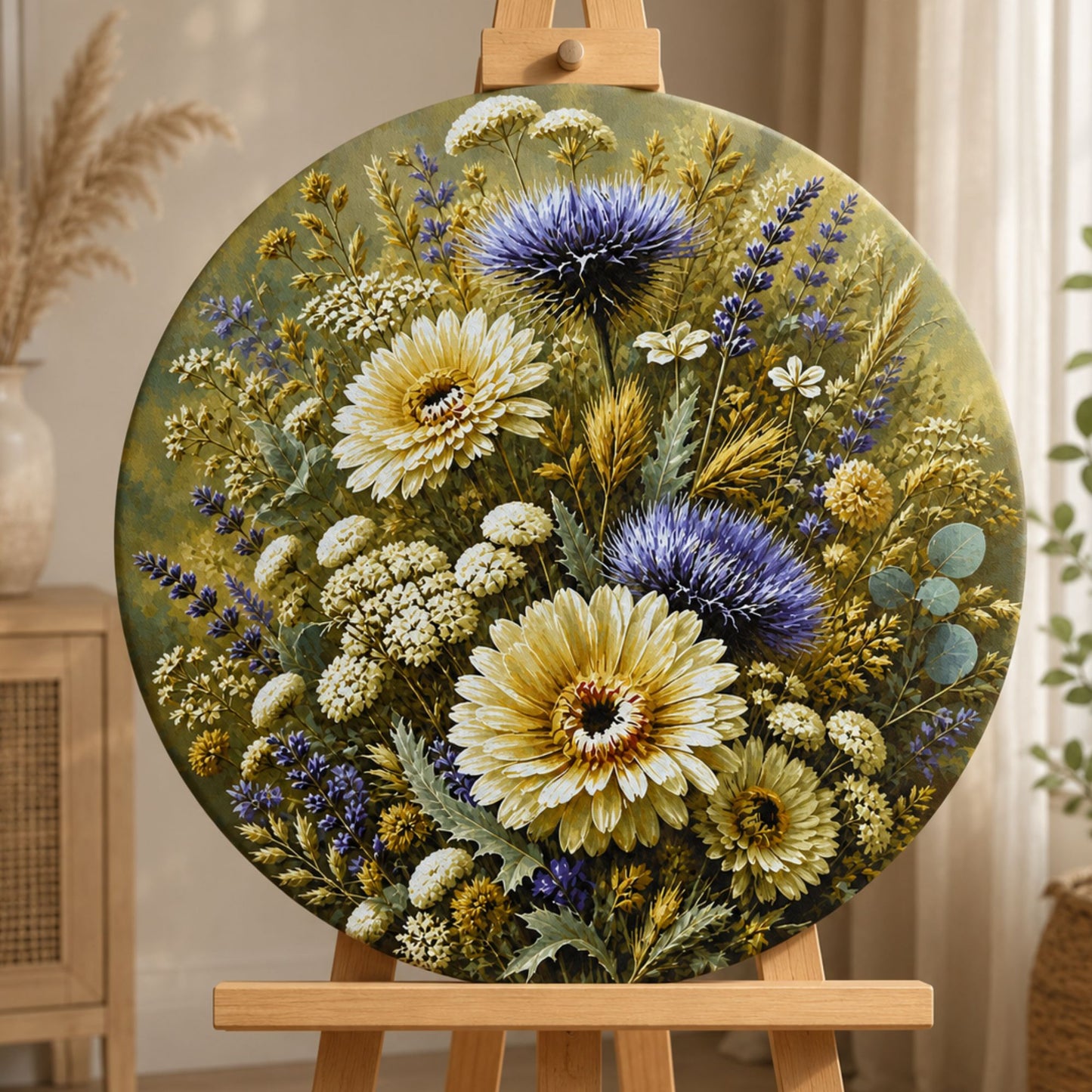 Runde Malen nach Zahlen Ø45 cm – Blumen. Feldstrauß OR 2012