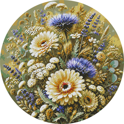 Runde Malen nach Zahlen Ø45 cm – Blumen. Feldstrauß OR 2012