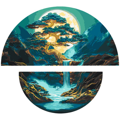 Paint by Numbers on a frame 70*70 cm Magic of the Night Land with Metallic Paints (semi-circles) OSR 1006
