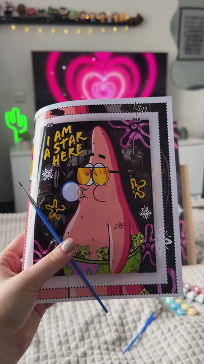 Malen nach Zahlen auf Keilrahmen 40×50 cm – Filmhelden. SpongeBob – Patrick LW 10739